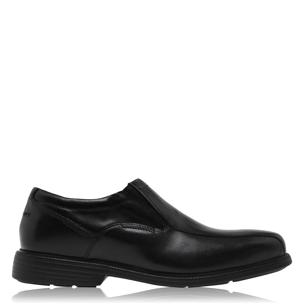 Sapatos Oxford Homem Rockport Road Slip On Pretas,Portugal QOCAG-9642